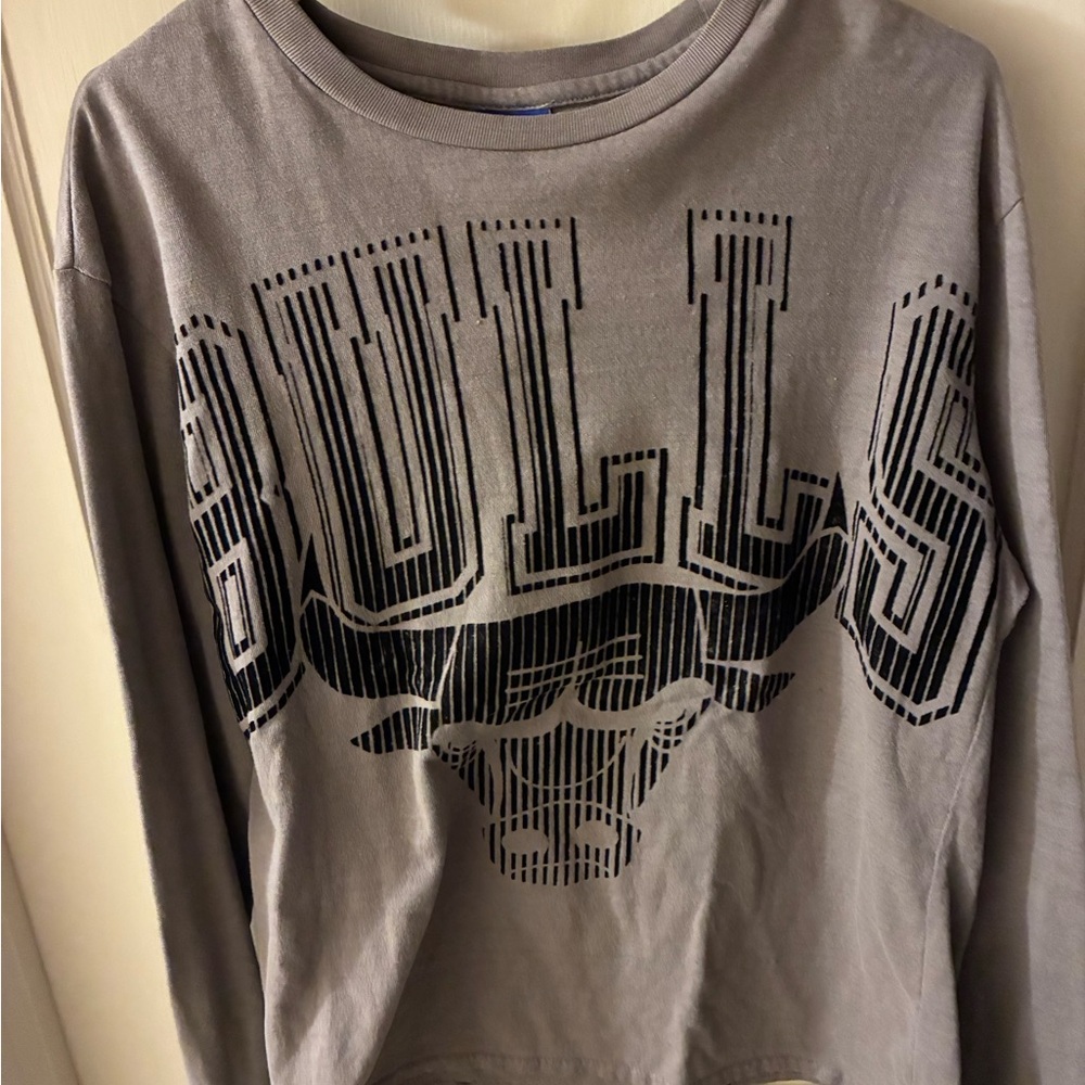 Unk Gray Bulls Long Sleeve Tee